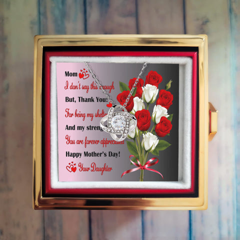 Mother's Day Love Knot Necklace From Daughter