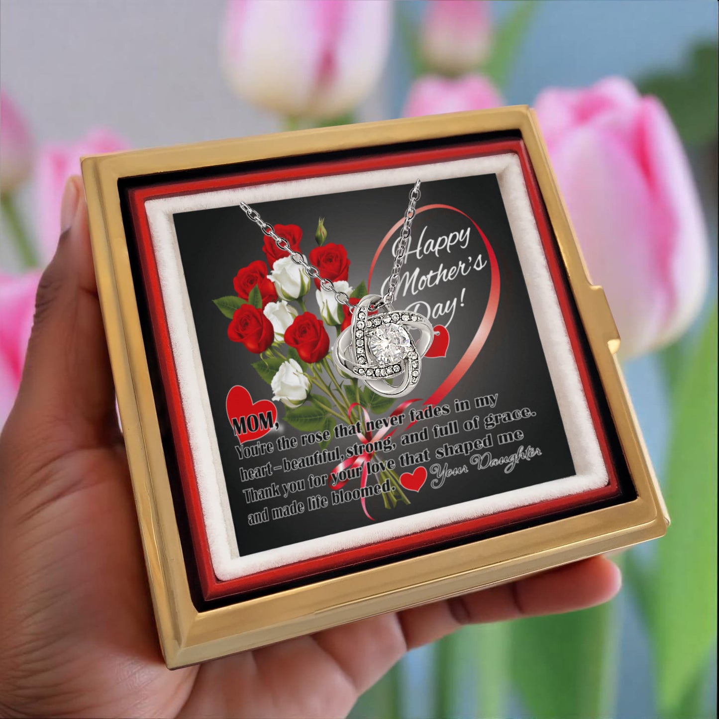 Mother's Day Love Knot Necklace From Daugher