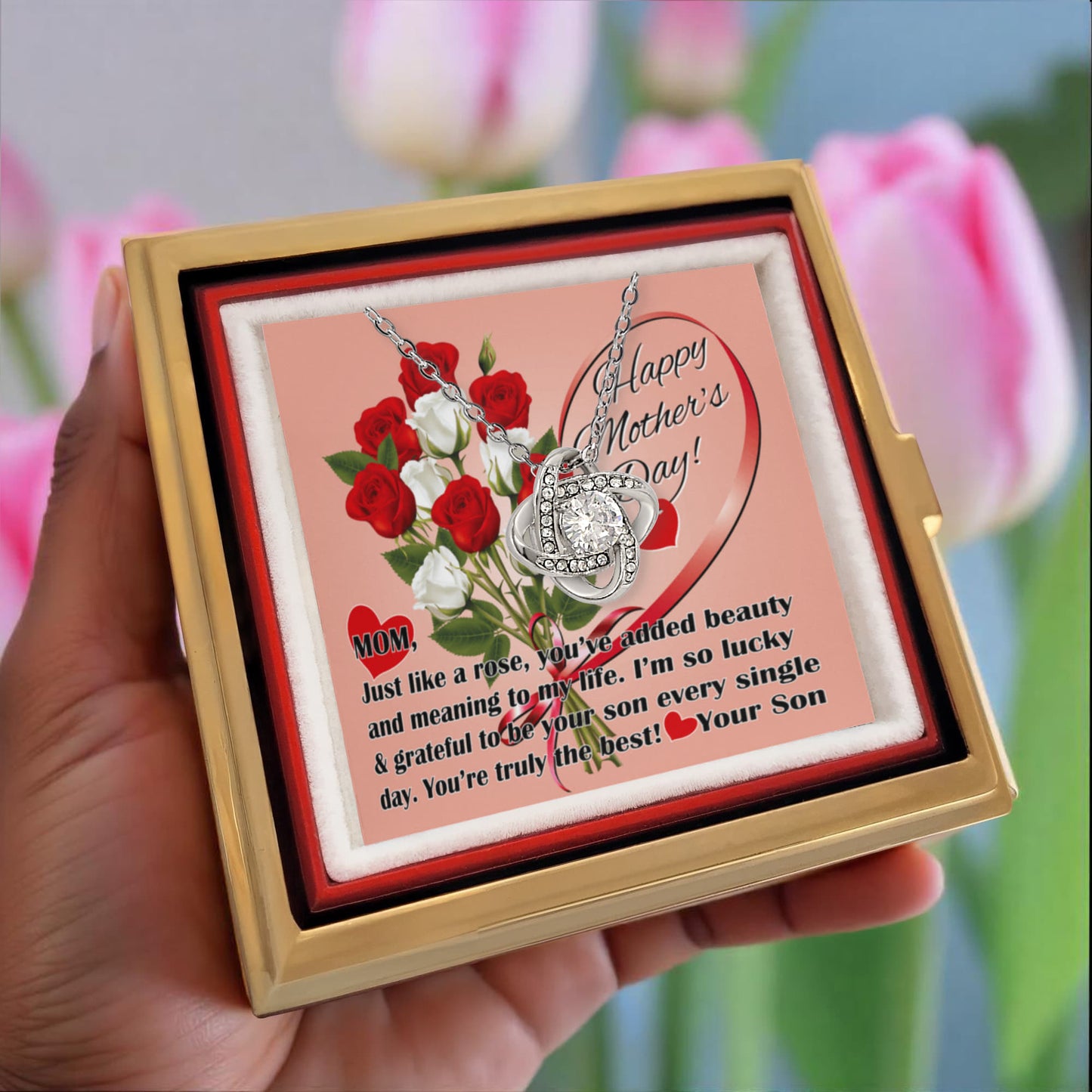 Mother's Day Love Knot Necklace From Son