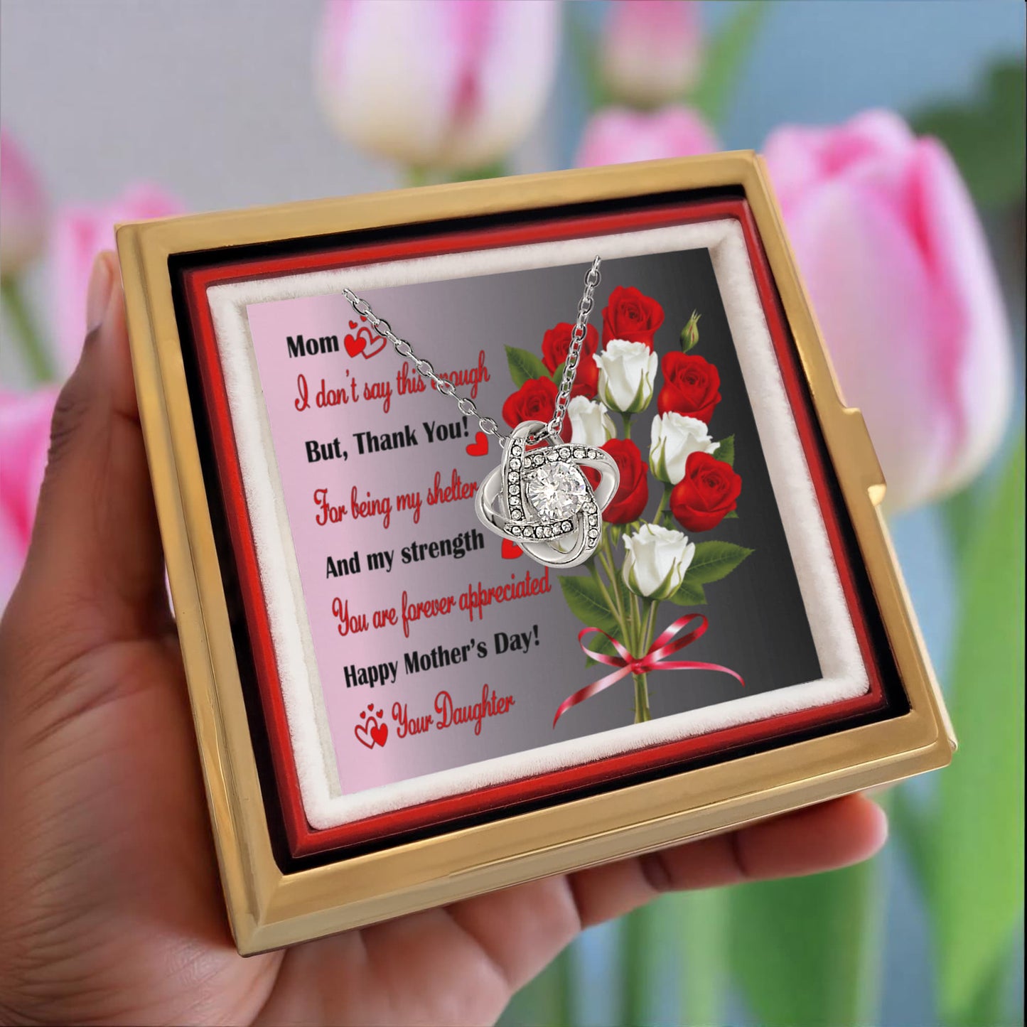 Mother's Day Love Knot Necklace From Daughter